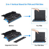 Kootek Vertical Stand for PS4 Slim/Regular Playstation 4 Cooling Fan Controller Charging Station with Game Storage and Dualshock Charger (Not for PS4 Pro) - Shop Video Games