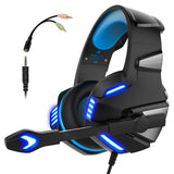 Gaming Headset for PS4 Xbox One, Micolindun Over Ear Gaming Headphones with Mic Stereo Surround Noise Reduction LED Lights Volume Control for Laptop, PC, Tablet, Smartphones - Shop Video Games