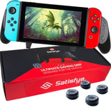 Satisfye - Accessories Compatible with Nintendo Switch - Comfortable & Ergonomic Switch Grip, Joy Con & Switch Control - #1 Switch Accessories Designed for Gamers. FREE BONUS: 4 Thumbsticks - Shop Video Games