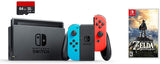 Nintendo Swtich 3 items Bundle:Nintendo Switch 32GB Console Neon Red and Blue Joy-con ,64GB Micro SD Memory Card and The Legend of Zelda:Breath of the Wild - Shop Video Games