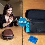 Nintendo Switch Zelda Breath of The Wild Carrying Case – Protective Deluxe Travel Case – Koskin Leather with Embossed Zelda Breath of The Wild Art – Official Nintendo Licensed Product - Shop Video Games